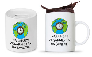 Dla Zegarmistrza Prezent Zestaw Kubek + Skarbonka