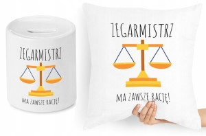 Dla Zegarmistrza Zestaw Poduszka + Skarbonka