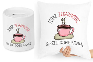 Dla Zegarmistrza Zestaw Poduszka + Skarbonka