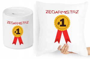 Dla Zegarmistrza Zestaw Poduszka + Skarbonka