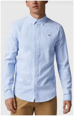 Koszula męska błękitna slim fit TOMMY JEANS