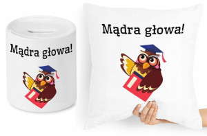 Dzień Nauczyciela Zestaw Poduszka + Skarbonka