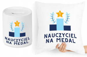 Dzień Nauczyciela Zestaw Poduszka + Skarbonka