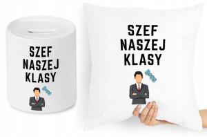 Dzień Nauczyciela Zestaw Poduszka + Skarbonka