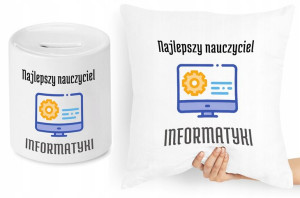 Dzień Nauczyciela Zestaw Poduszka + Skarbonka