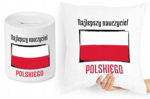 Dzień Nauczyciela Zestaw Poduszka + Skarbonka