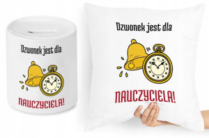 Dzień Nauczyciela Zestaw Poduszka + Skarbonka