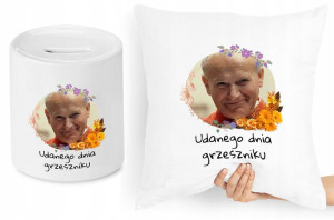 Jan Paweł Ii Zestaw Poduszka + Skarbonka Prezent