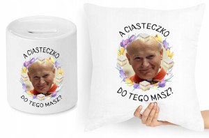 Jan Paweł Ii Zestaw Poduszka + Skarbonka Prezent