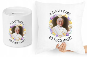 Jan Paweł Ii Zestaw Poduszka + Skarbonka Prezent