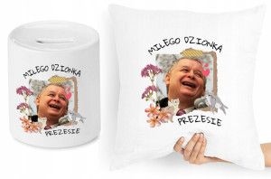 Jarosław Kaczyński Zestaw Poduszka + Skarbonka