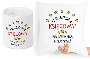 Księgowej Księgowego Zestaw Poduszka + Skarbonka
