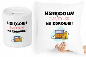 Księgowej Księgowego Zestaw Poduszka + Skarbonka