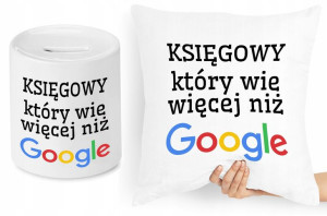 Księgowej Księgowego Zestaw Poduszka + Skarbonka