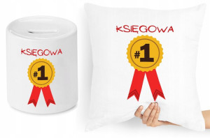 Księgowej Księgowego Zestaw Poduszka + Skarbonka