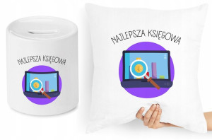 Księgowej Księgowego Zestaw Poduszka + Skarbonka