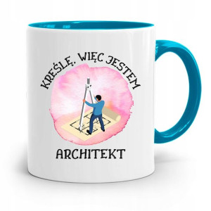 Kubek Błękitny Architekta Kreślę Więc Jestem