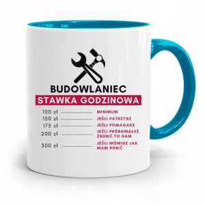 Kubek Błękitny Budowlańca Majstra Stawka Godzinowa