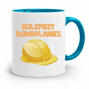 Kubek Błękitny Budowlańca Najlepszy Budowlaniec