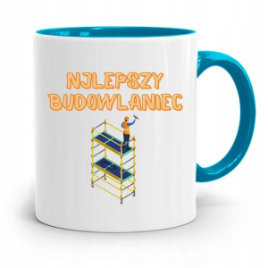Kubek Błękitny Budowlańca Najlepszy Budowlaniec