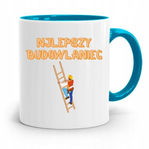 Kubek Błękitny Budowlańca Najlepszy Budowlaniec