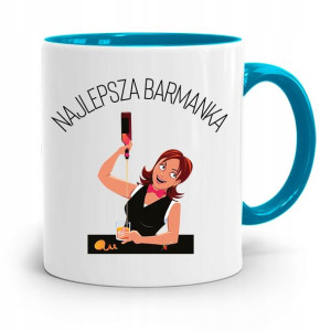 Kubek Błękitny Dla Barmana Najlepsza Barmanka