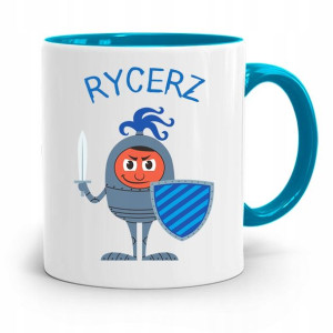 Kubek Błękitny Dla Dzieci Syna Rycerz +imię
