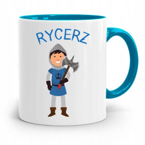 Kubek Błękitny Dla Dzieci Syna Rycerz +imię