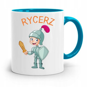 Kubek Błękitny Dla Dzieci Syna Rycerz +imię