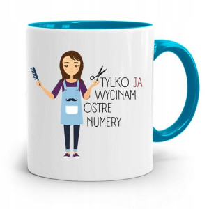 Kubek Błękitny Dla Fryzjerki Wycinam Ostre Numery