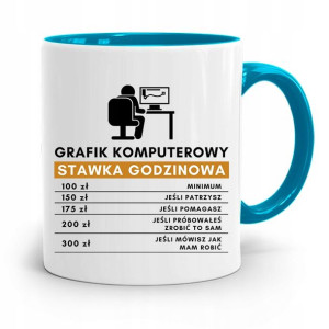 Kubek Błękitny Dla Grafika Grafik Stawka Godzinowa