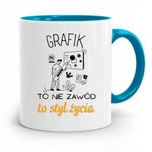 Kubek Błękitny Dla Grafika Grafik To Styl Życia