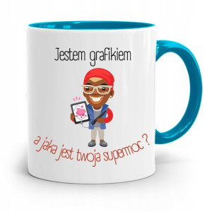 Kubek Błękitny Dla Grafika Jestem Grafikiem