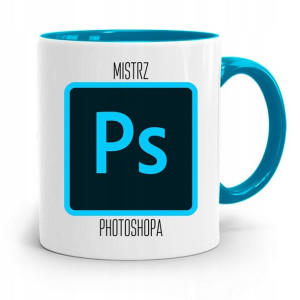 Kubek Błękitny Dla Grafika Mistrz Photoshopa