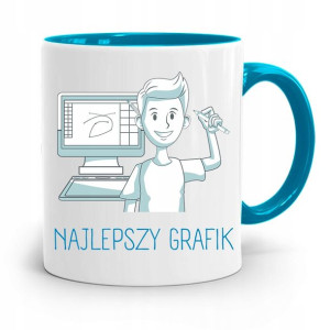 Kubek Błękitny Dla Grafika Najlepszy Grafik