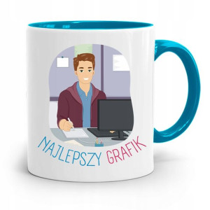 Kubek Błękitny Dla Grafika Najlepszy Grafik