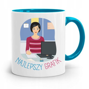 Kubek Błękitny Dla Grafika Najlepszy Grafik