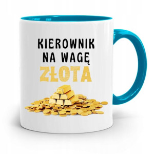 Kubek Błękitny Dla Kierownika Na Wagę Złota