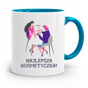 Kubek Błękitny Dla Kosmetyczki Najlepsza Prezent