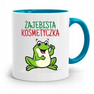 Kubek Błękitny Dla Kosmetyczki Żajebista Prezent