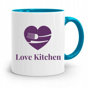 Kubek Błękitny Dla Kucharza Love Kitchen Prezent
