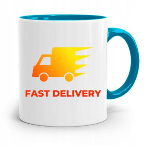 Kubek Błękitny Dla Kuriera Fast Delivery Prezent