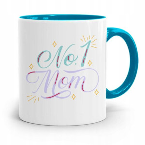 Kubek Błękitny Dla Mamy Dzień Mamy 1 Mom Prezent