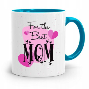Kubek Błękitny Dla Mamy For The Best Mom Prezent
