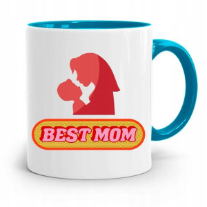 Kubek Błękitny Dla Mamy Matki Best Mom Prezent