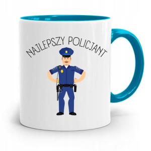 Kubek Błękitny Dla Najlepszego Policjanta Prezent