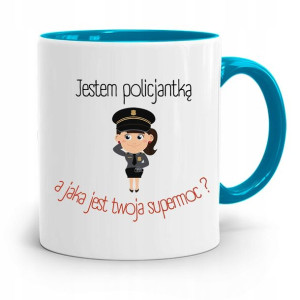 Kubek Błękitny Dla Policjanta Moja Supermoc