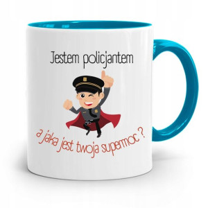 Kubek Błękitny Dla Policjanta Moja Supermoc