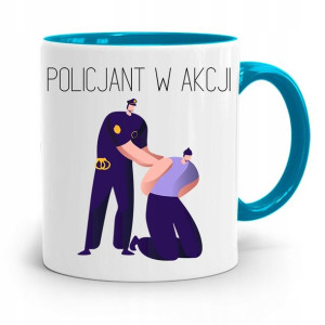 Kubek Błękitny Dla Policjanta Policjant W Akcji