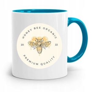 Kubek Błękitny Dla Pszczelarza Honey Bee Organic